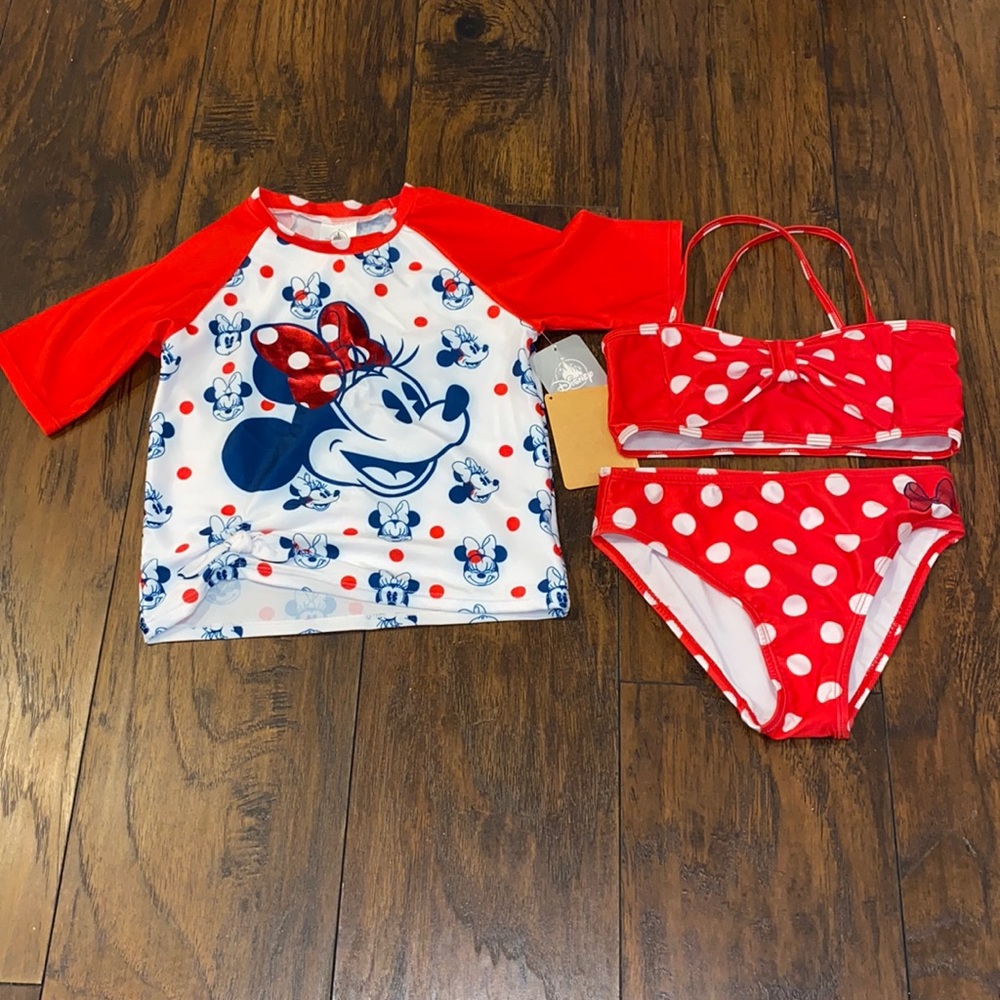Disney 3 Piece Minnie Mouse Rashguard Set
